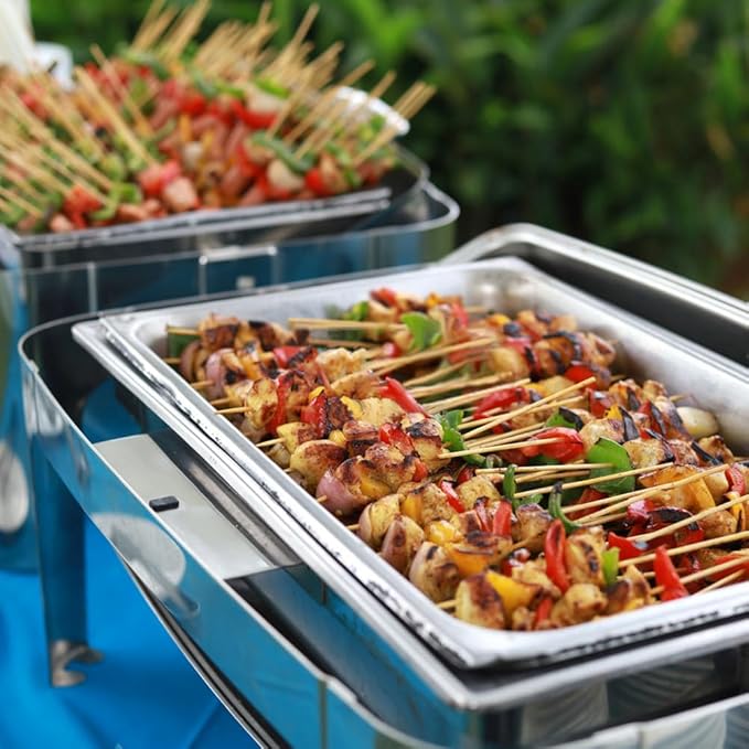 300 Pcs 12 inch Natural Bamboo Skewers, Φ=4mm, PEOUWNES Food Sticks for Appetiser, BBQ, Fruit，Cocktail, Grilling Kebabs, Bouquet, Chocolate Fountain, Corn Dog, Kitchen, Barbecue, Crafting and Party