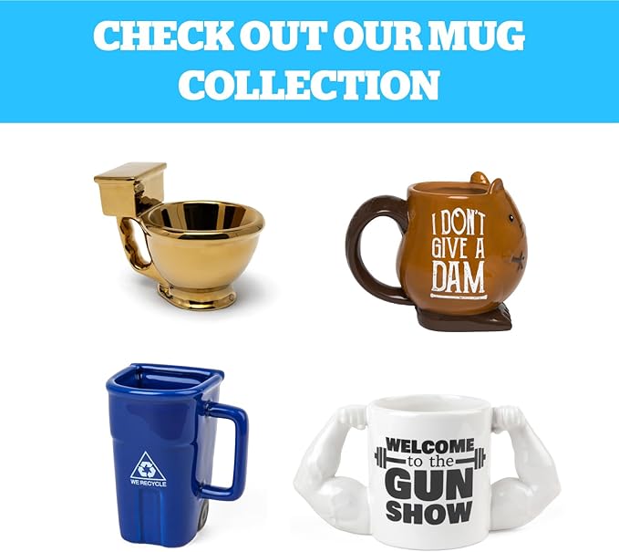 BigMouth Inc. Game Over Ceramic Coffee Mug, Video Game Controller Handle Cup, Gamer Gift, Holds 14 Ounces