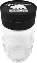 Homegrown Jar Head - 2 Piece Ball Mason Jar Herb & Spice Grinder - Black