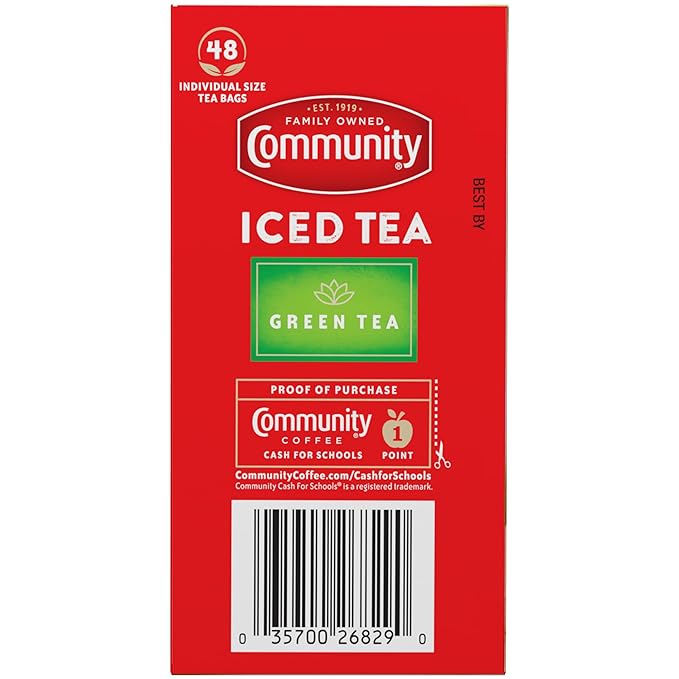 Community Coffee Green Tea, 576 Individual Size Tea Bags, 48 Count (Pack of 12)