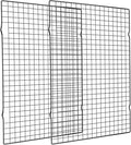 Briout Cooling Rack for Baking, 2-Pack 16x10 Inches Baking Rack, Thick Wire Cookie Rack for Cooking, Roasting, Grilling, Drying, Oven Safe, Fits Half Sheet Pan, Black