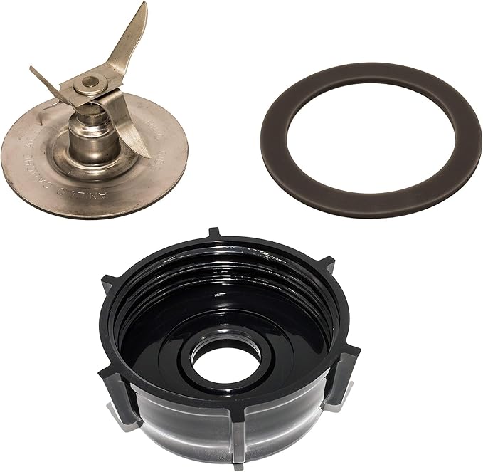 Blendin Replacement Ice Crusher Blade with Jar Base Cap, Rubber O Ring Sealing Ring Gasket Combo Accessory - Compatible with Oster and Osterizer Blenders - Blender Replacement Parts & Accessories