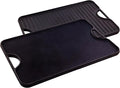 Victoria 20-by-14-Inch Rectangular Cast Iron Griddle, Preseasoned Reversible Griddle