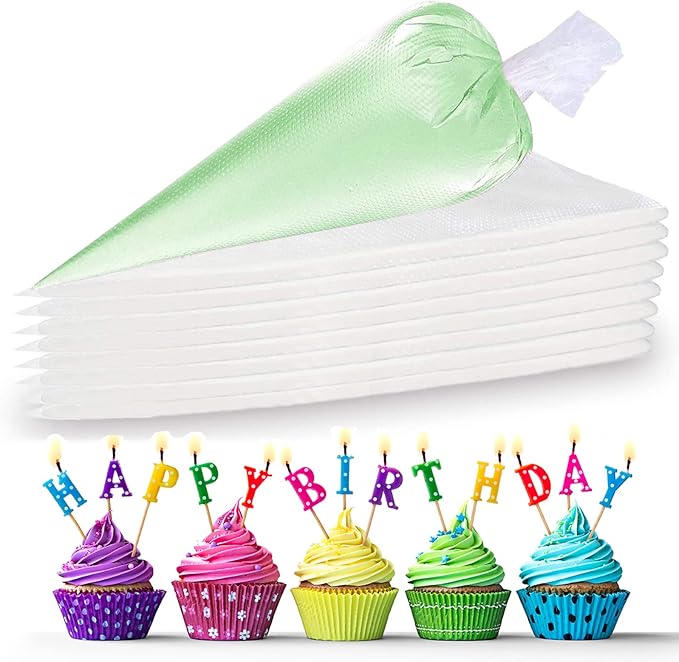 100 Pieces Piping Bags Disposable - Tipless Piping Bags | Pastry Bags | Icing Bags | Frosting Bags for Cake Cookies Baking Decorating
