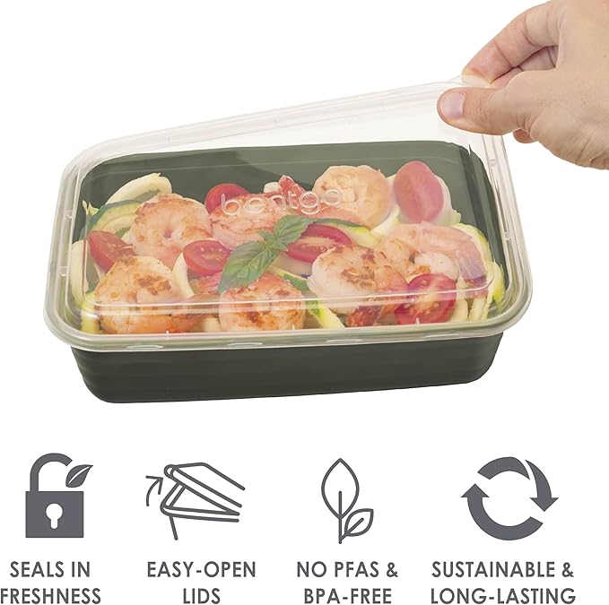 Bentgo Prep 60-Piece Meal Prep Kit - Reusable PFAS & BPA-Free Food Containers, 1-Compartment, 2-Compartment, & 3-Compartments - Microwave, Freezer, & Dishwasher Safe (Rich Shades)