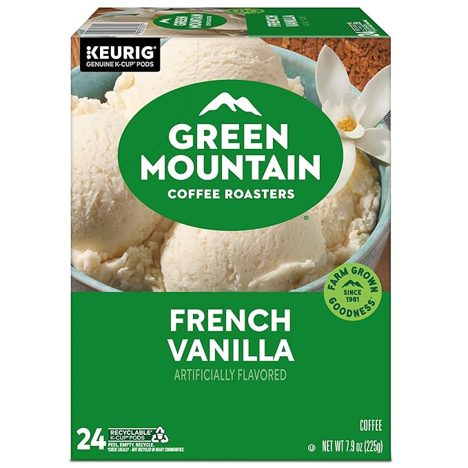 Green Mountain Coffee Roasters French Vanilla Coffee, Keurig Single-Serve K-Cup pods, Light Roast, 96 Count