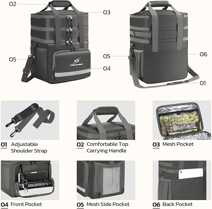 Maelstrom Lunch Box for Men,Insulated Lunch Bag Women/Men,Leakproof Lunch Cooler Bag, Lunch Tote Bag