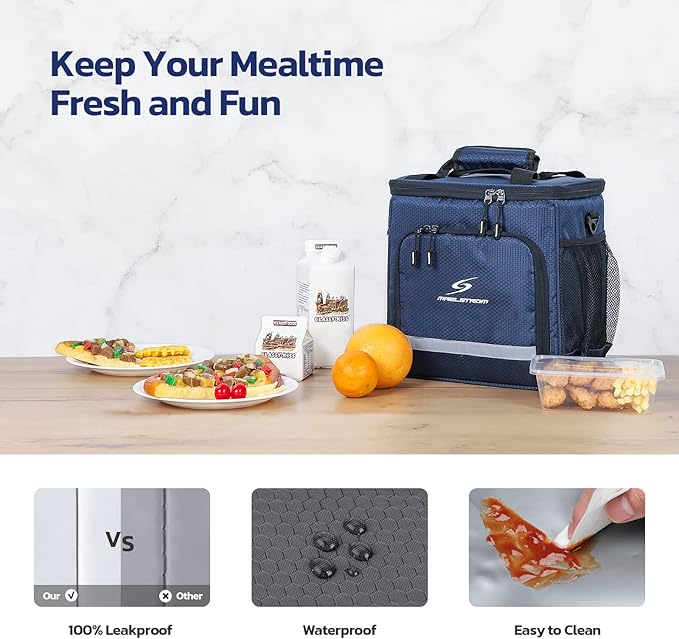 Maelstrom Lunch Box for Men,Insulated Lunch Bag Women/Men,Leakproof Lunch Cooler Bag, Lunch Tote Bag