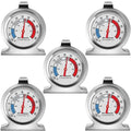 5 Pack Fridge Thermometer - Classic Series with Large Dial and Internal Temperature Gauge - Monitor and Maintain Perfect Temperature in Kitchen Refrigerator