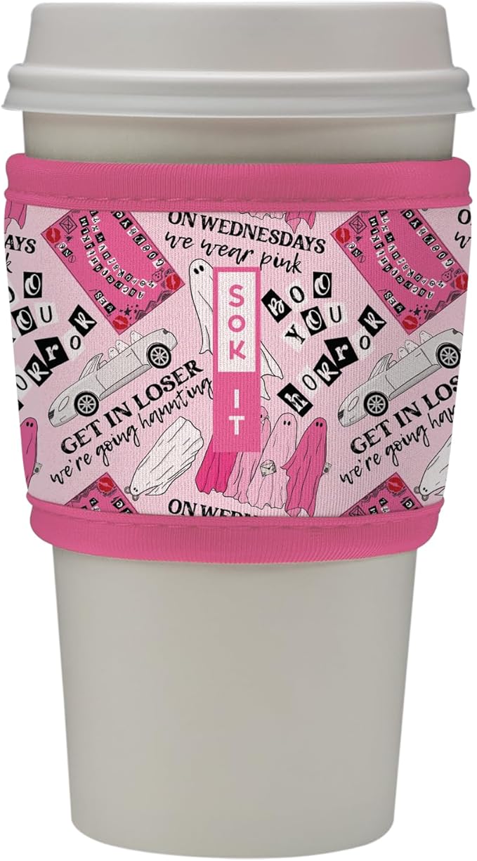 Sok It HotSok Coffee & Tea Reusable Insulated Neoprene Cup Sleeve (She Doesn't Even Ghost Here)