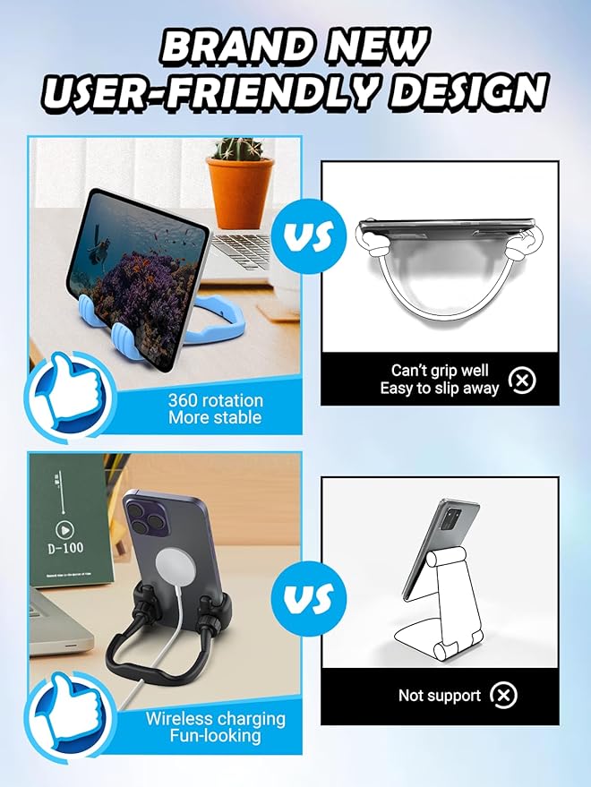 Stocking Stuffers for Teens Boys Mens Adults Gifts for Christmas: Thumbs Up Lazy Phone Stand Cell Phone Holder Funny Gifts for Kids Girls Teenage Women Wife Cool Gadgets White Elephant Stuff Ideas