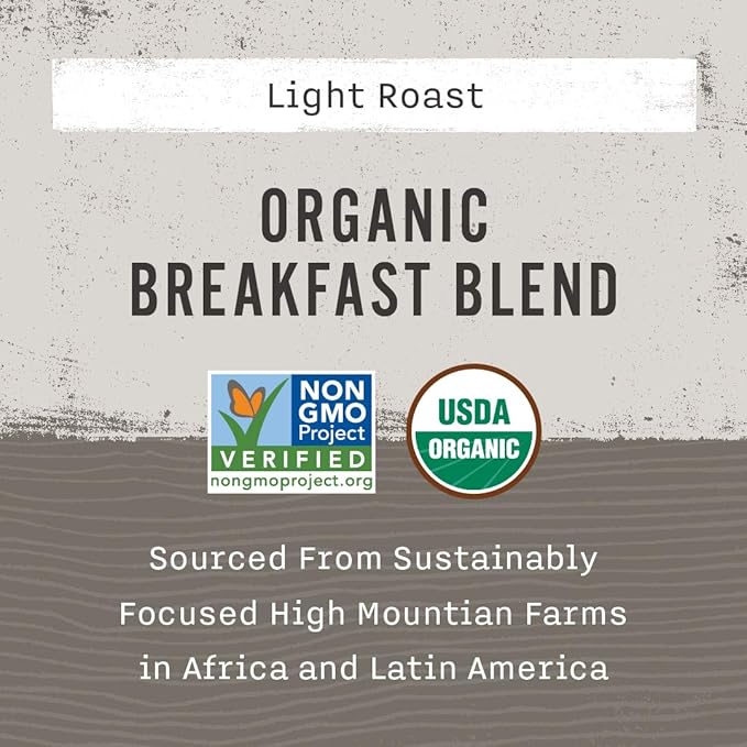 Allegro Coffee Organic Breakfast Blend Whole Bean Coffee, 12 oz (Pack of 3)