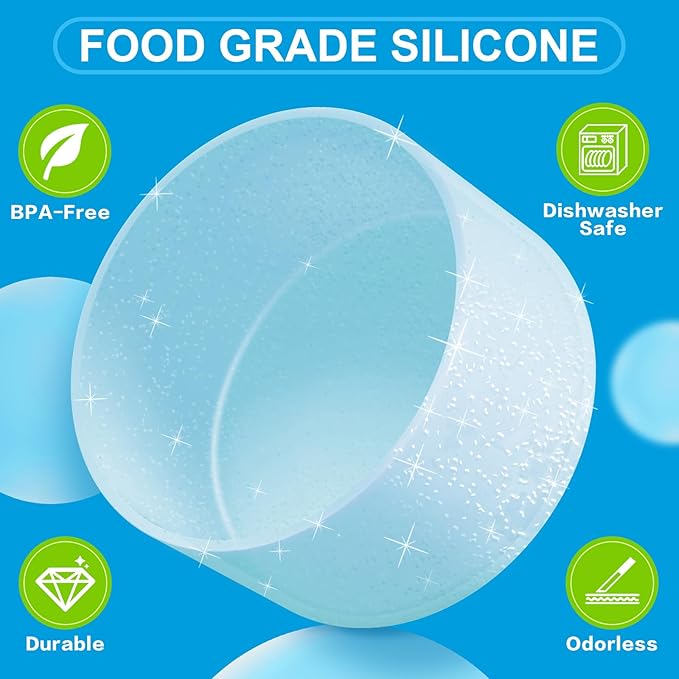 2 PCS Glitter Silicone Boot for Owala Water Bottle, Anti-Slip Protective Sleeve for FreeSip/Twist/Flip Stainless Steel Water Bottles Accessories