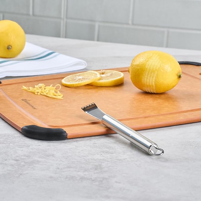 Restaurantware-German Standard Lemon Zesters, 6 Handheld Fine Graters - Dishwashable, Durable, Stainless Steel Citrus Graters With Handles, Suitable For Zesting Citrus Fruits, Finely Grating Cheese