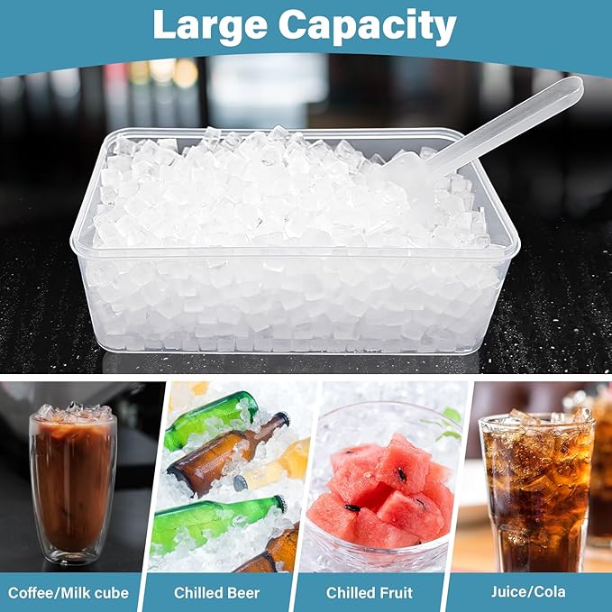 Mini Ice Cube Tray for Freezer: FDDBI Small Ice Trays for Freezer with Bin - 117×4PCS Easy Release Nugget Ice Tray - Crushed Ice Tray with Container