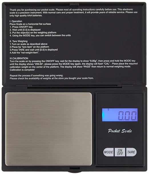 Digital Food Scales Precision 500g/0.01g, Small Pocket Ounces Grams, Portable Travel, Jewelry Scale (Battery Included)