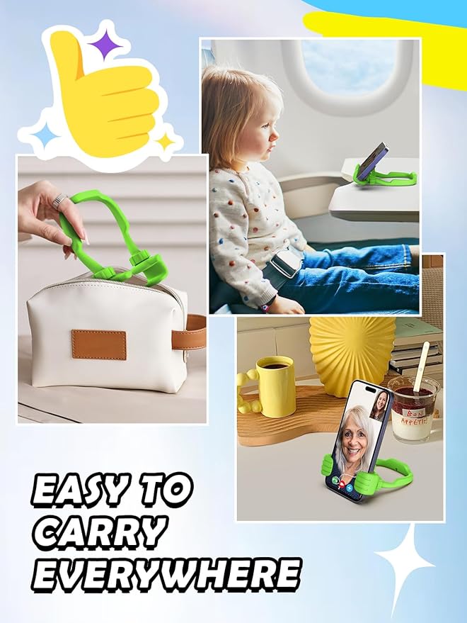 Stocking Stuffers for Teens Boys Girls Cell Phone Stand: Upgrade Adjustable Thumbs Up Lazy Phone Holder for Desk Fun Birthday Gifts for Grandma Adults Husband from Wife