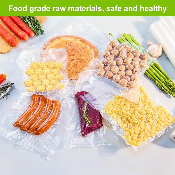 MAGIC SEAL Vacuum Sealer Bags, 3 Rolls 12’’ × 16.4’ Textured Vac Seal Bags for Food Storage, Sous Vide and Meal Prep, BPA Free, Commercial Grade - NOT Work with MAGIC SEAL MS175 Vac Sealers