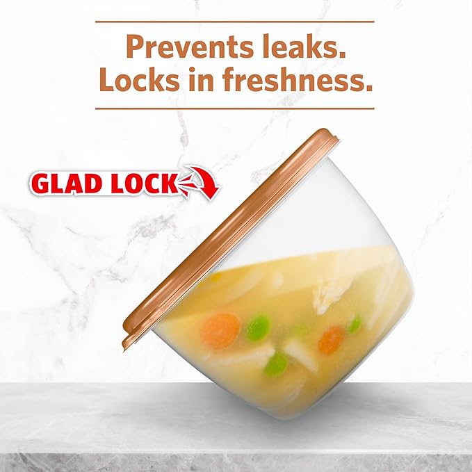 GladWare Home Tall Entree Food Storage Containers, Large Square Holds 42 Ounces of Food, 3 Count Set - 6 Pack | With Glad Lock Tight Seal, BPA Free Containers and Lids (18 Total Containers)