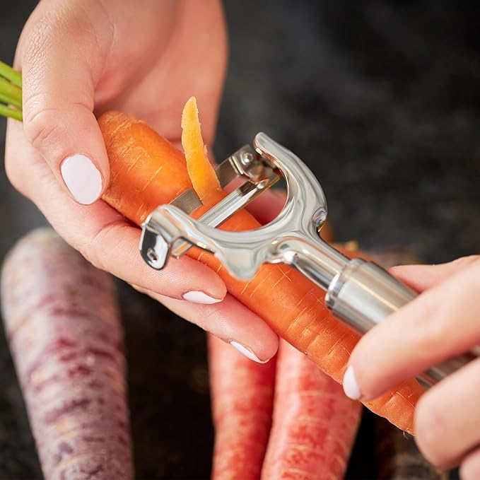 Rösle Stainless Steel 1.5-inch Wide Crosswise Swivel Peeler