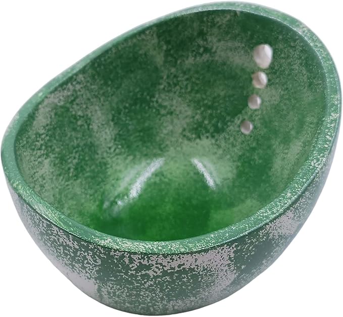 Herb Stripping Bowl with 4 Different Holes Efficient Leaf Removal Tool for Parsley Cilantro Vegetables Durable Resin Kitchen Gadget Veggie Herbs Stripper Imitation Ceramic Pottery Design