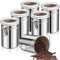 Lallisa 24 Pcs Stainless Steel Canisters 62 oz Stainless Steel Containers with Lids Food Storage Container with Airtight Clamp Lid Coffee Containers for Tea Sugar Coffee Flour Kitchen Counters