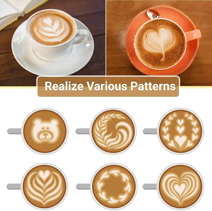 Milk Frothing Pitcher, 590ml/20oz Milk Frother Cup Stainless Steel Jug Steaming Pitcher, Milk Coffee Cappuccino Latte Art Barista Steam Pitchers Milk Jug Cup with 1 Pcs Decorating Pen