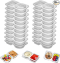 20 Set Reusable Snack Containers, 2-Compartment Dipping Containers with Lid for Refrigeration, Portion Control, Outdoor Takeaway Sauce Dip Case