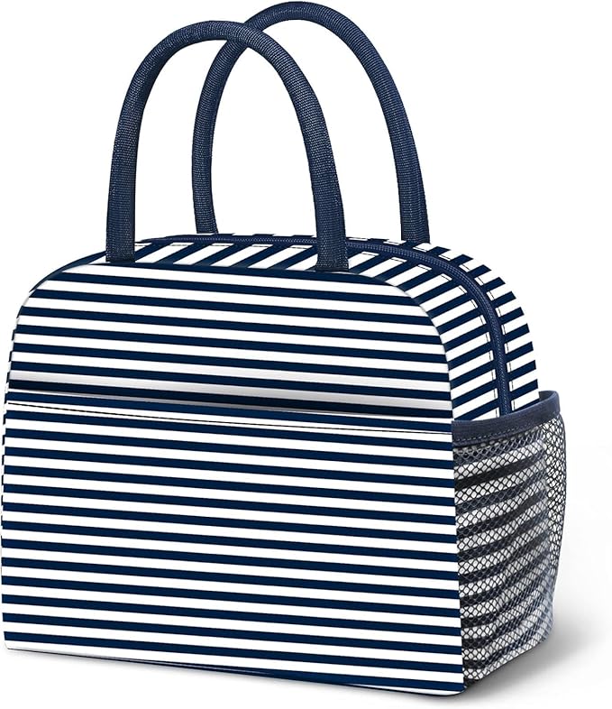 DALINDA Lunch Bag Women, Lunch Box for Women Men Reusable Insulated Lunch Tote Bag, Handbags Case High Capacity for Travel Work Picnic, Navy Blue2
