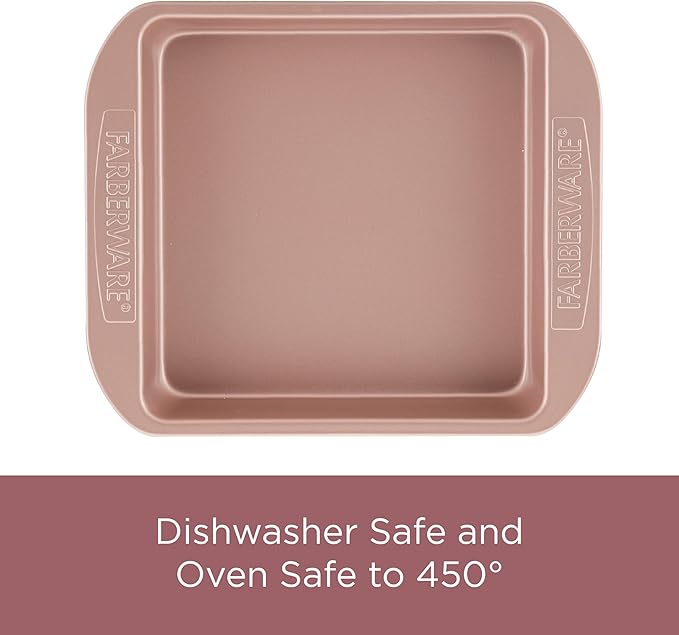 Farberware 47776 Nonstick Bakeware, Nonstick Muffin Pan / Cupcake Pan - 12 Cup, Rose Gold Red