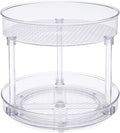 Amazon Basics Lazy Susan Turntable Organizer, 9" Diameter, 2 Tier, Clear