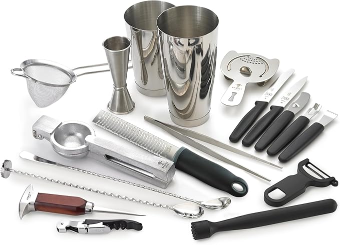 Barfly Cocktail Set, 12-Piece Deluxe, Stainless