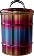 Amici Home Rainbow Metal Storage Canister | Dry Food Storage Container | Airtight Lid | 38 Ounce Capacity | Modern Home Décor | Decorative Metal Canister for Kitchen Countertop