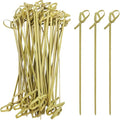 BLUE TOP Bamboo Cocktail Picks 100 PCS Bamboo Skewers 6 Inch with Looped Knot, Food Picks,Party Toothpicks for Appetizers,Cocktail Drinks,Barbecue Snacks,Club Sandwiches.
