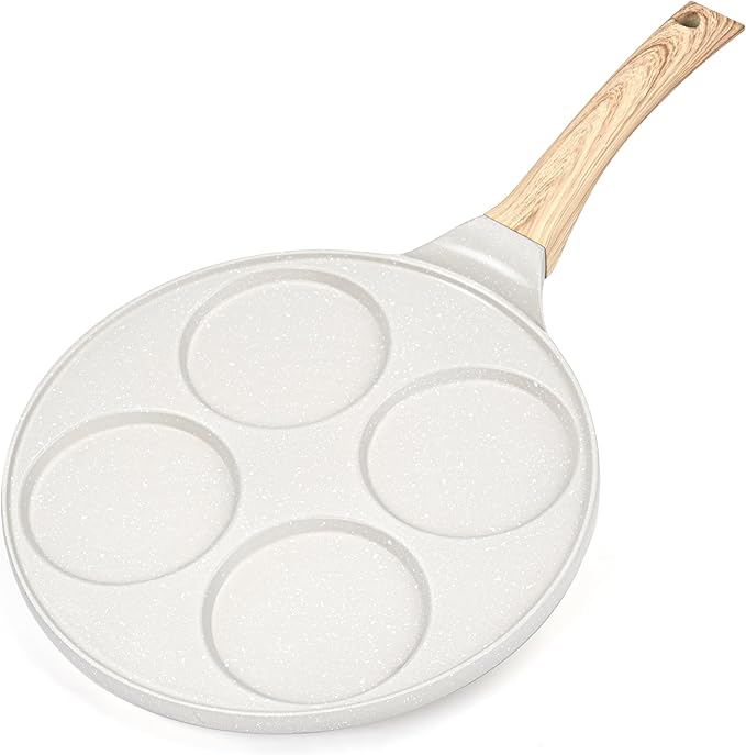 pancake pan Suitable for All Cooktops 4 Cups Pancake Maker Nonstick Pancake Griddle With PFOA Free Coating 10.5 Inch Mini Pancake Pan