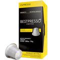 Bestpresso Coffee for Nespresso Original Machine 120 Aluminum pods Certified Genuine Espresso Espresso Blend (Medium Intensity) Pods Compatible with Nespresso Original 60 Days Satisfaction Guarantee