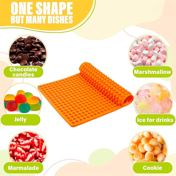15.35" x 11" Dog Treat Silicone Mold with 468 cavities - Non-Stick Silicone Dog Treat Molds for Baking and Freezing - Durable and Flexible Yogurt Melt Mold for Ice, Marshmallows, Jelly and Candies