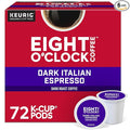 Eight O'Clock Coffee Dark Italian Roast Keurig Single-Serve K-Cup Pods, Dark Roast Coffee, 72 Count