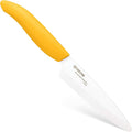 Kyocera Advanced Ceramic Revolution Series 4.5-inch Utility Knife, Yellow Handle, White Blade