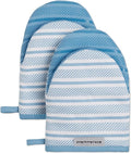 KitchenAid Albany Mini Oven Mitt 2-Pack Set, Blue Velvet, 5.5"x8"