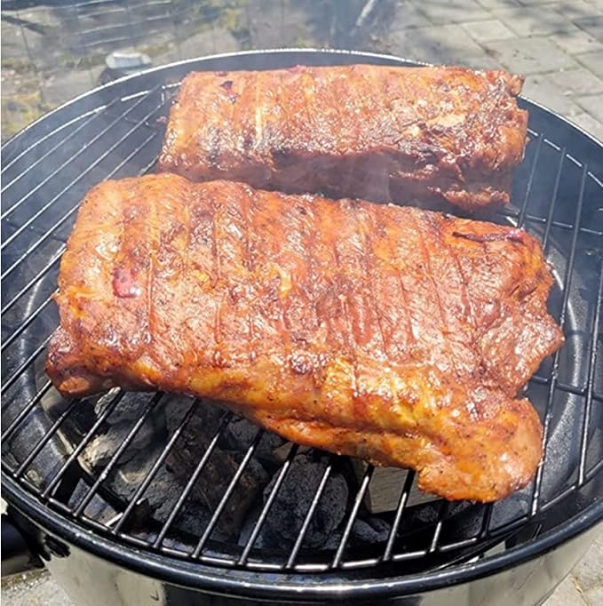 MFSTUDIO 17" Vertical Charcoal Smoker with Thermometer, Integrated Metal Grill Chamber Less Smoke Leak & Heat Loss,Black
