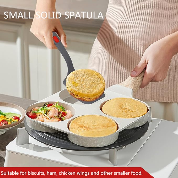 Flexible Silicone Spatula Set For Nonstick Cookware Rubber Silicone Bpa-Free Heat Resistant Heavy Duty Kitchen Turner Large,Slotted Flipper And Small Spatulas For Egg Fish Pancake Cookie (Grey)