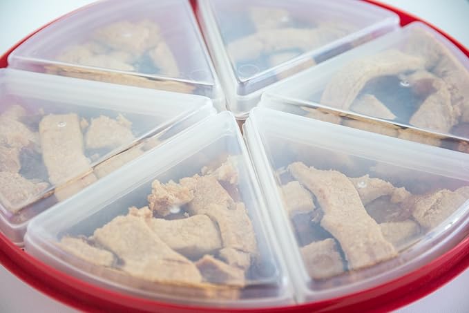 Fox Run Pie Carrier and Saver With Lid, Saves up to 10" Pies, Includes 6 Pie Slice Containers (Pack of 6)