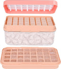 Ice Cube Tray with Lid and Bin, BPA Free Ice Maker for Freezer - 64 Grids Layerable Ice Cube Molds with Scoop & Container - Easy Release Ice Tray for Drinks, Cocktails, Whiskey, Mini Ice Cube Maker