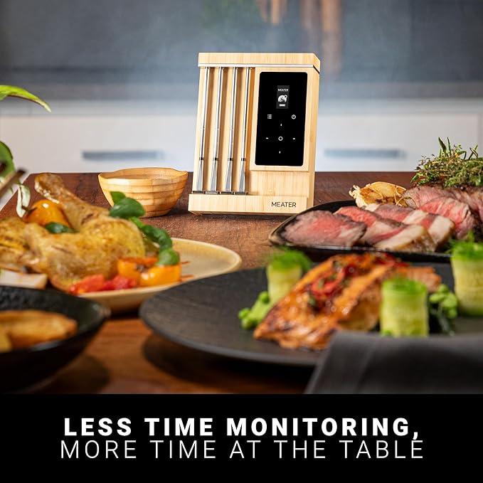 MEATER Pro XL: Wireless Smart Meat Thermometer | 4 Multi-Sensor Probes | Bluetooth & WiFi | 1000°F Heat Resistance | Certified Accuracy for BBQ, Oven, Grill, Smoker, Air Fryer, Deep Fryer, Sous Vide