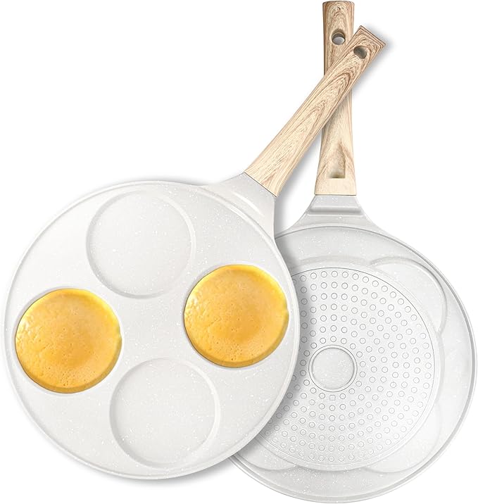 pancake pan Suitable for All Cooktops 4 Cups Pancake Maker Nonstick Pancake Griddle With PFOA Free Coating 10.5 Inch Mini Pancake Pan