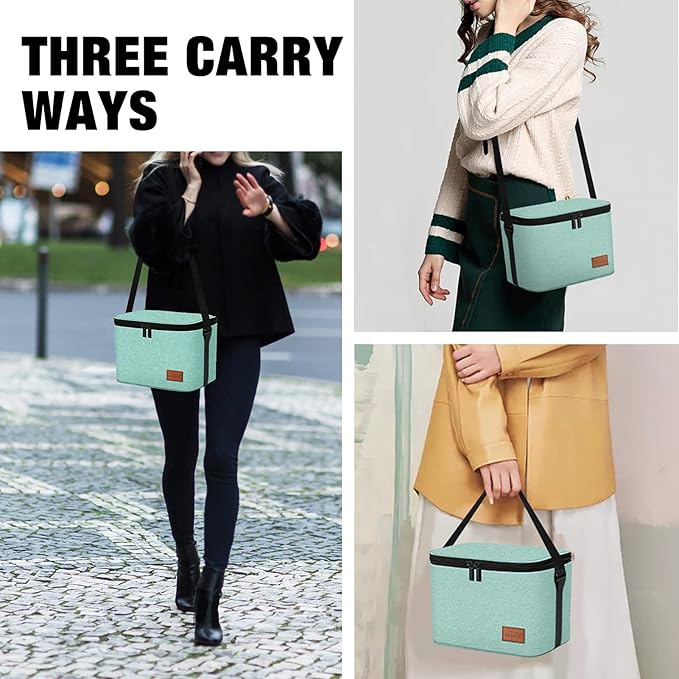 Aosbos Insulated Lunch Bag for Women Men Leakproof Lunch Box Reusable Lunch Cooler Bags Soft Lunch Tote Lunch Pail Adult Thermal Lunchbox Meal Prep Container Boxes for Work Office Outdoor