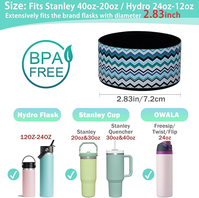 WK IEASON Protective Silicone Base Cover Boot for Hydro Flask Wide Mouth/Standard Mouth, Anti-Slip Silicone Bottom Bumper As Hydro Flask Water Bottle Accessories-2.83inch Bottom Diameter