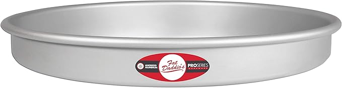 Fat Daddio's Anodized Aluminum Round Cake Pan, 12 x 2 Inch (Pack of 2)