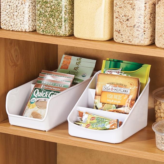 iDesign Linus BPA-Free Plastic 3-Tier Packet Organizer - 6.25" x 5.75" x 5", White